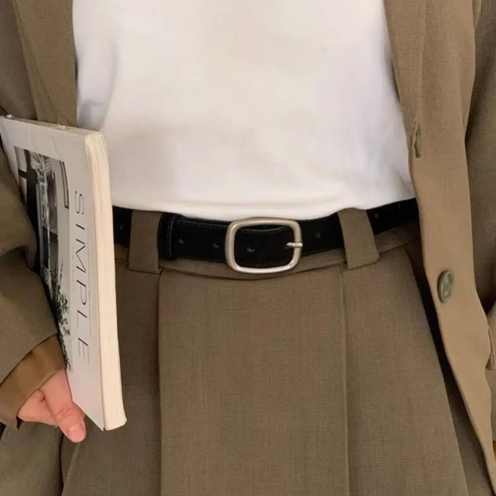 Trendy Jeans Decor Suede Belt Width Korean Style Pu Waistbands Silver Square Buckle Fashion Trouser Decoration Dress Decoration
Trendy Jeans Decor Suede Belt Width Korean Style Pu Waistbands Silver Square Buckle Fashion Trouser Decoration Dress Decoration