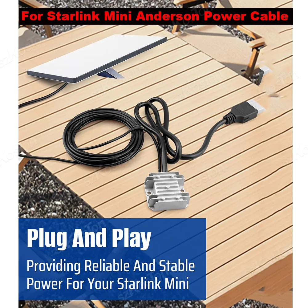 23FT/7M For Starlink Mini Anderson Power Cable with Step-Up Converter 12V to 30V Waterproof for StarLink Mini Cars RVs Camping
23FT/7M For Starlink Mini Anderson Power Cable with Step-Up Converter 12V to 30V Waterproof for StarLink Mini Cars RVs Camping