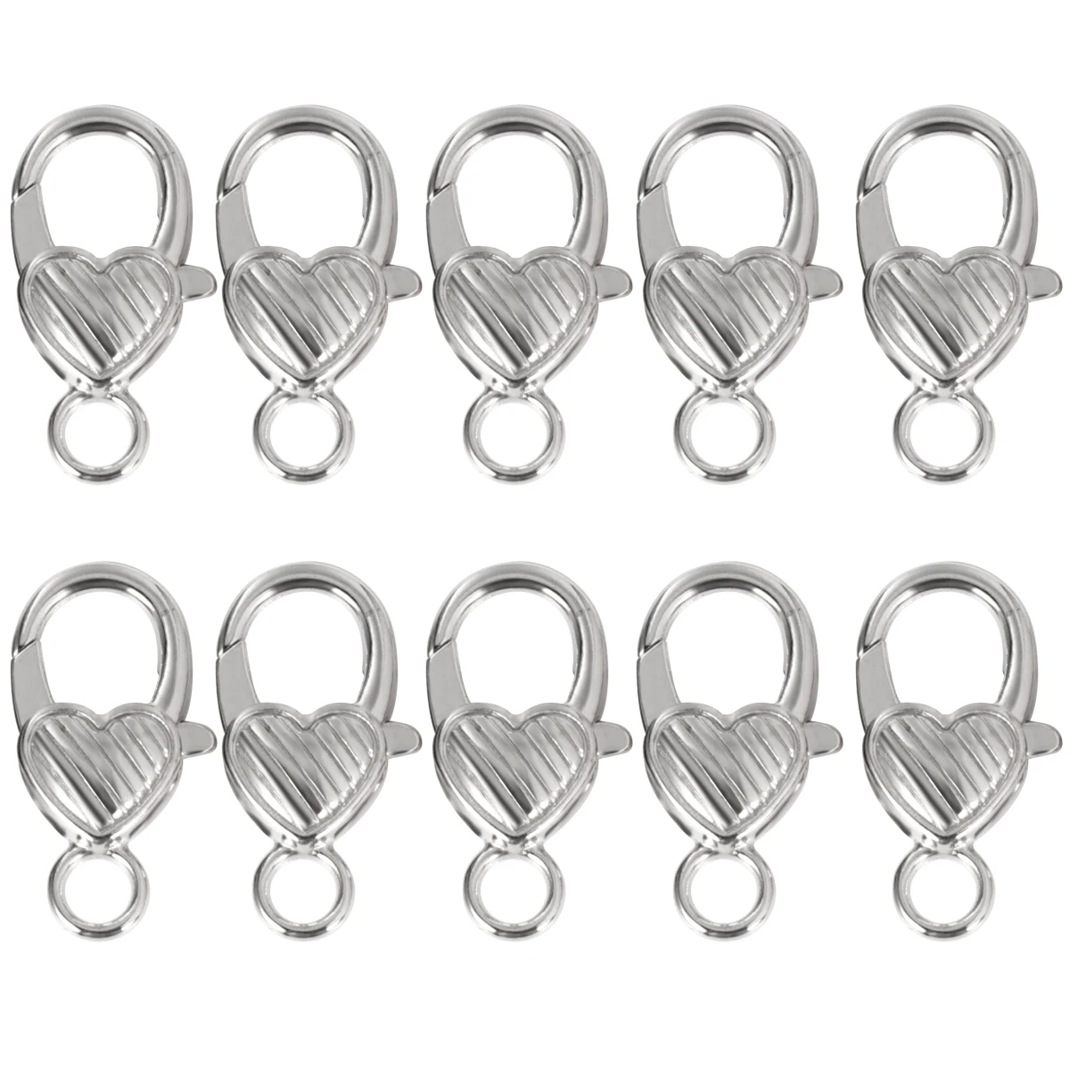 10pcs Heart Shaped Silver Alloy Necklace Jewelry Clasps Jewelry Clasp Alloy Claw Clasp for DIY Bags Straps Vintage Color
10pcs Heart Shaped Silver Alloy Necklace Jewelry Clasps Jewelry Clasp Alloy Claw Clasp for DIY Bags Straps Vintage Color