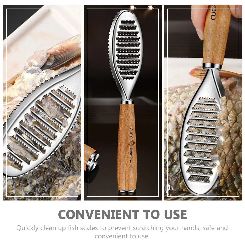 Scraper Stainless Steel Wood Kitchen Tool Cleaning Accessory Peel Skinner Remover Fish Peeler Seafood Tool Practical
Scraper Stainless Steel Wood Kitchen Tool Cleaning Accessory Peel Skinner Remover Fish Peeler Seafood Tool Practical