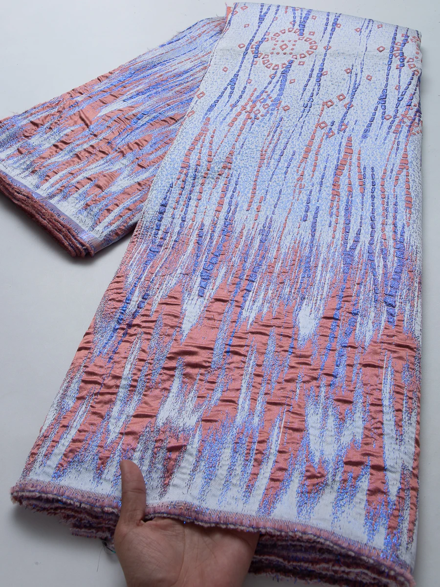 Latest African Brocade Lace Fabric Gild Jacquard Lace Fabric Organza Fabrics Sewing for Women Evening Party Dresses,5Yards 4697
Latest African Brocade Lace Fabric Gild Jacquard Lace Fabric Organza Fabrics Sewing for Women Evening Party Dresses,5Yards 4697