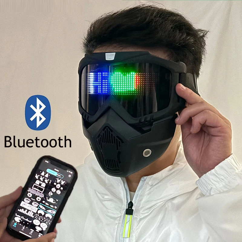 Futuristic USB Charge Bluetooth APP Glasses Programmable Display Screen Glasses DIY LED Mask Party Halloween Cosplay Props
Futuristic USB Charge Bluetooth APP Glasses Programmable Display Screen Glasses DIY LED Mask Party Halloween Cosplay Props