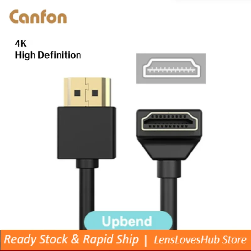 Canfon HD Cable High Speed HDMI 4K Video Cable 2.0 - 18Gbps 4K 90 Degree Angle Bend@60Hz UHD Compatible with TV/PC/Game Console
Canfon HD Cable High Speed HDMI 4K Video Cable 2.0 - 18Gbps 4K 90 Degree Angle Bend@60Hz UHD Compatible with TV/PC/Game Console