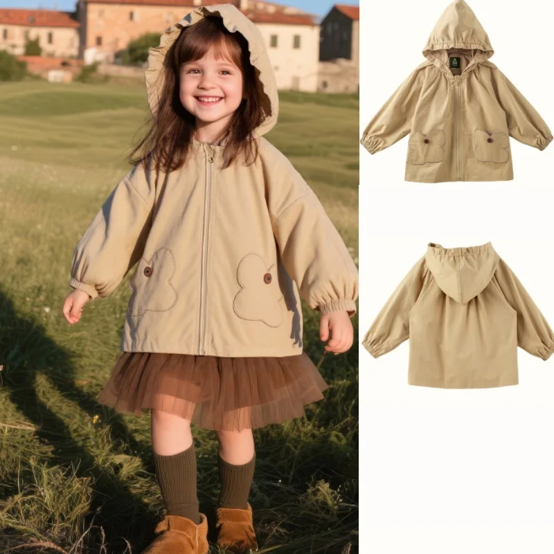 Girls' Jacket 2025 Fall New Arrival Printed Fashion Children's Hooded Coat Pure Cotton Warm Cute Girls' Trench Coat Kids' Wear
Girls' Jacket 2025 Fall New Arrival Printed Fashion Children's Hooded Coat Pure Cotton Warm Cute Girls' Trench Coat Kids' Wear