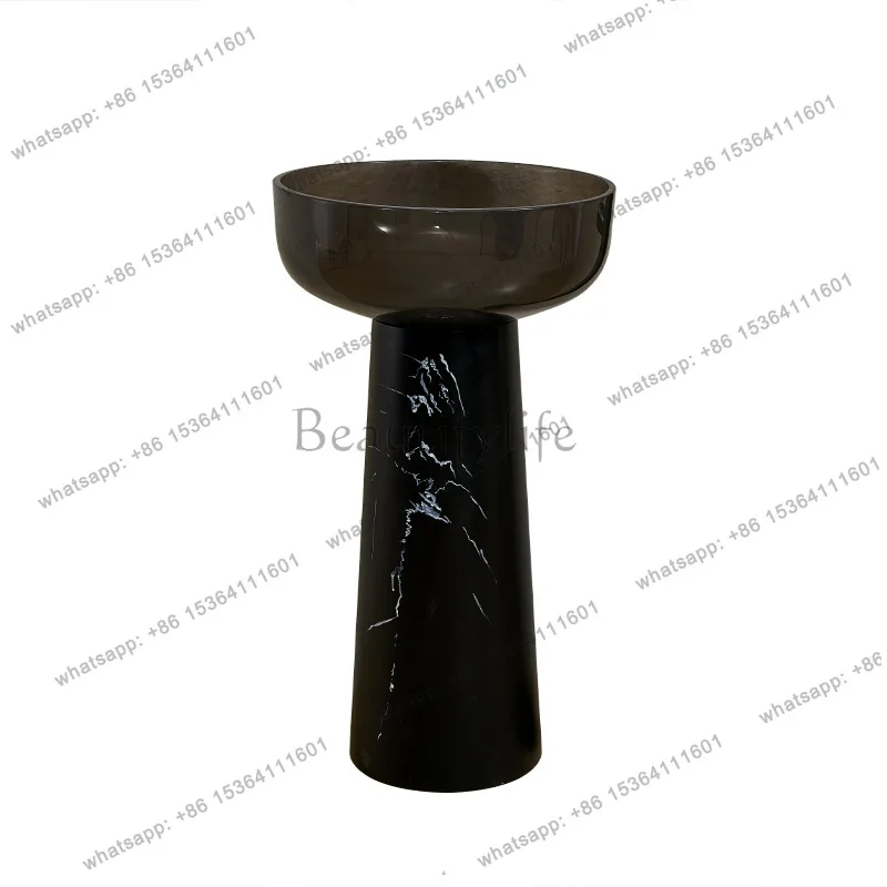 Modern simple column basin oval integrated floor type artistic creative face wash table
Modern simple column basin oval integrated floor type artistic creative face wash table