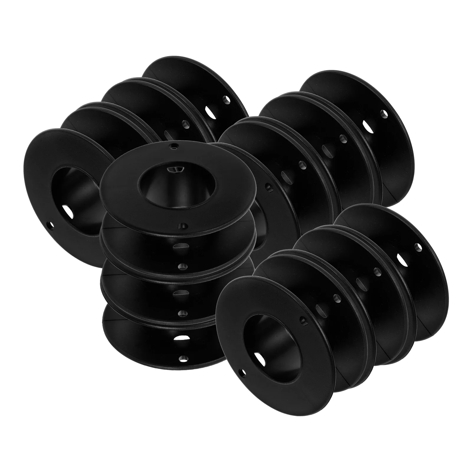 12 Pcs Electric Plastic Wire Spool Automatic Tape Compact Bobbins Black Sewing Accessories
12 Pcs Electric Plastic Wire Spool Automatic Tape Compact Bobbins Black Sewing Accessories