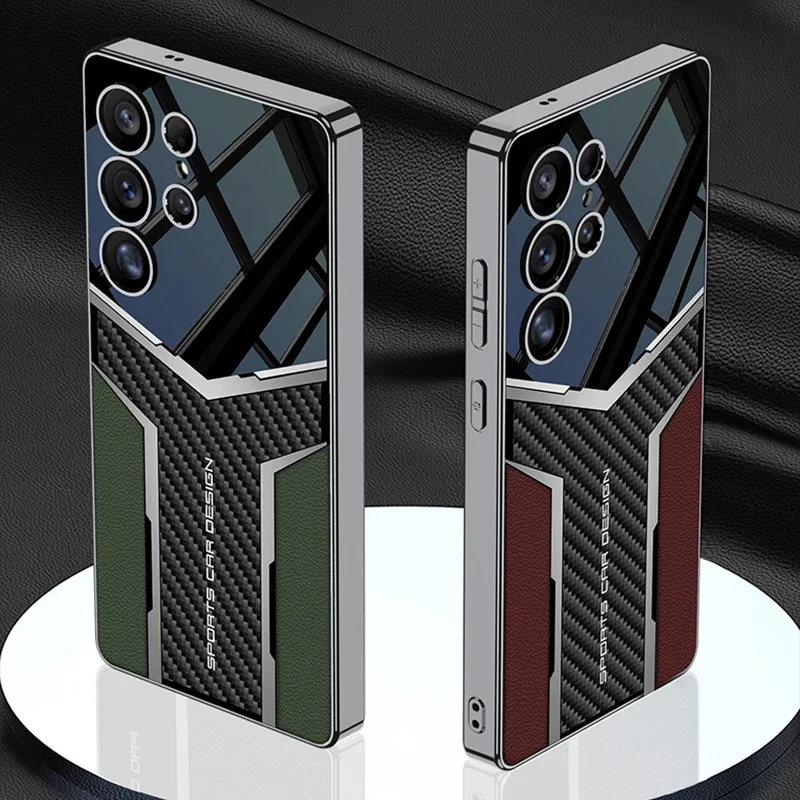 Electroplated Leather Business Shockproof Case For Samsung S25 S24 S23 Ultra Luxury Carbon Fiber Leather Stitching Phone Cover
Electroplated Leather Business Shockproof Case For Samsung S25 S24 S23 Ultra Luxury Carbon Fiber Leather Stitching Phone Cover