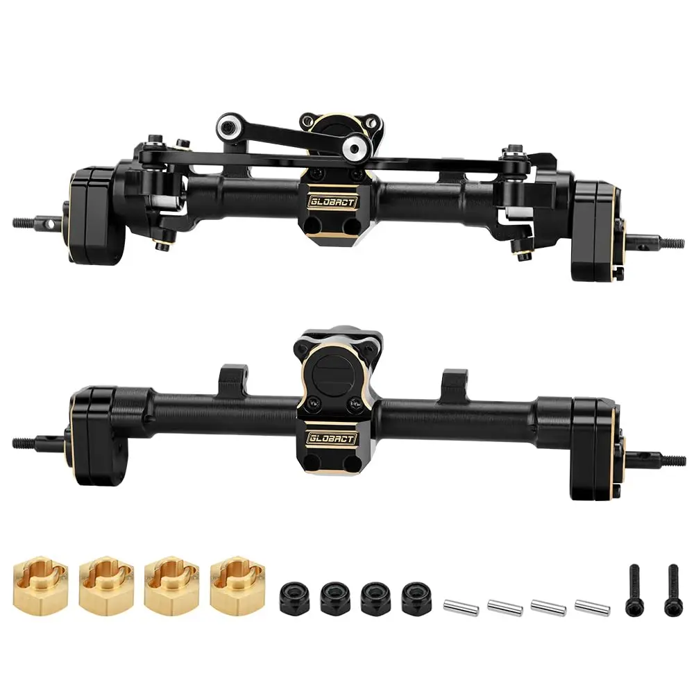 GLOBACT for 1/24 Axial SCX24 Axle Aluminum Brass Front and Rear Portal Axle Housing with Steel Gears Drive Shaft RC Crawler Part
GLOBACT for 1/24 Axial SCX24 Axle Aluminum Brass Front and Rear Portal Axle Housing with Steel Gears Drive Shaft RC Crawler Part
