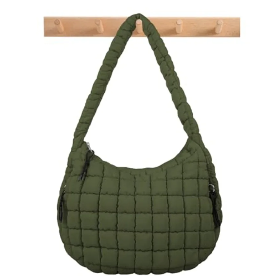 Quilted Puffer Tote Bag Puffy Crossbody Shoulder Bag with Zipper Nylon Hobo Handbag Travel Carryall Bags for Women Girls
Quilted Puffer Tote Bag Puffy Crossbody Shoulder Bag with Zipper Nylon Hobo Handbag Travel Carryall Bags for Women Girls