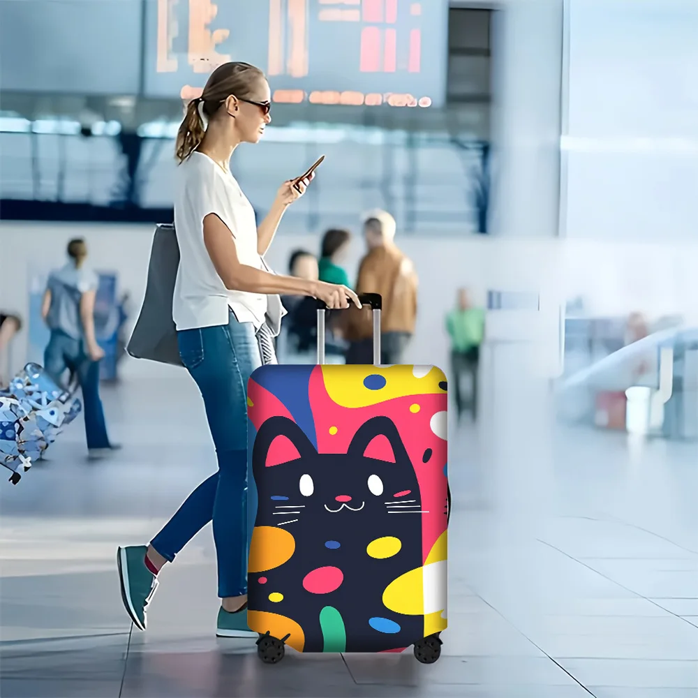 1 PC Abstract Black Cat Print Luggage Cover for luggage sizes 18-32 inches; dust and elastic travel accessories to effectivel
1 PC Abstract Black Cat Print Luggage Cover for luggage sizes 18-32 inches; dust and elastic travel accessories to effectivel