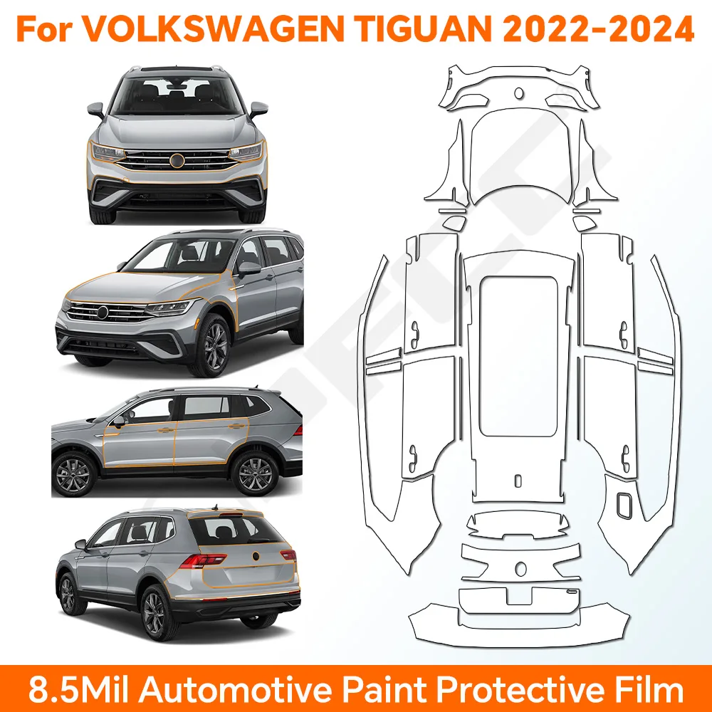 TPU Paint Protection Film Clear Bra Pre-cut PPF Car Body Anti-scratch Resistant Self-adhesive For TIGUAN 2022-2024
TPU Paint Protection Film Clear Bra Pre-cut PPF Car Body Anti-scratch Resistant Self-adhesive For TIGUAN 2022-2024