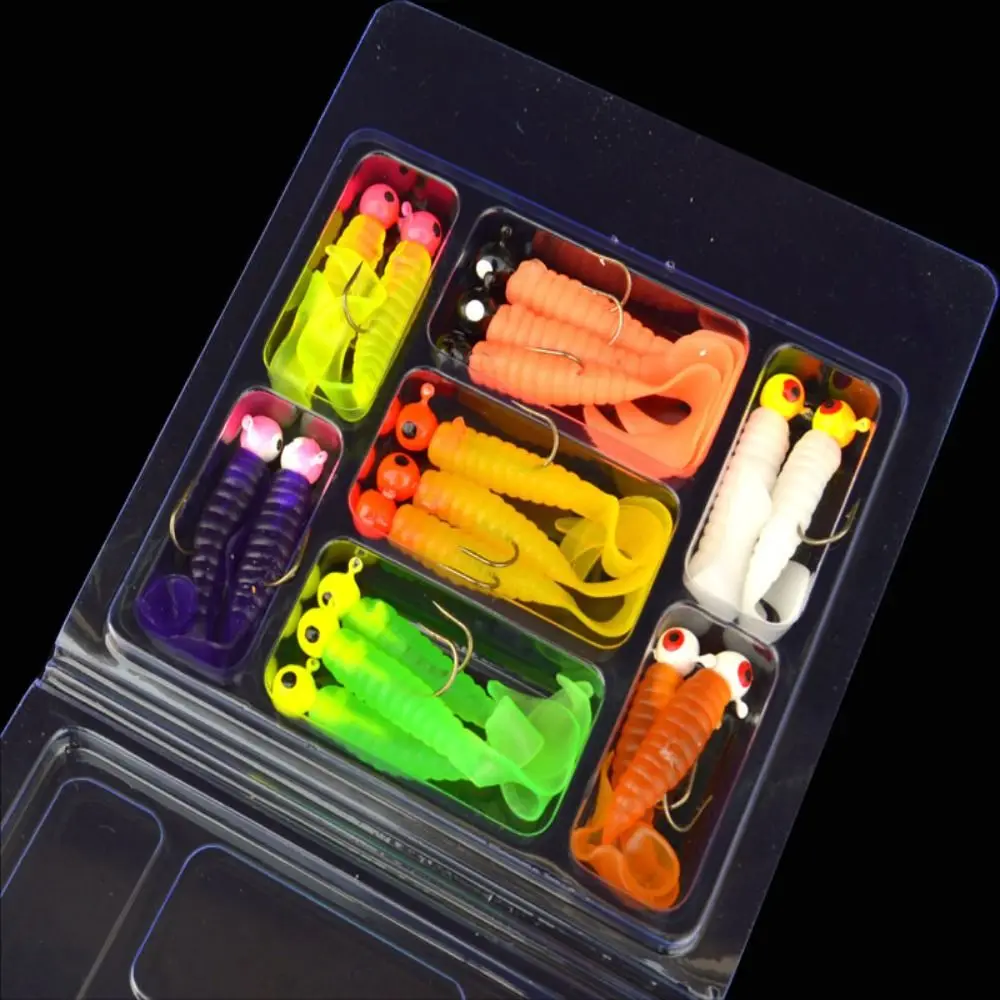 34pcs 1 Set Metal Jig Head Fishing Hooks Soft Fish Bait Set Lightweight Bionic Fishing Lures Soft Portable Roll Tail Soft lure
34pcs 1 Set Metal Jig Head Fishing Hooks Soft Fish Bait Set Lightweight Bionic Fishing Lures Soft Portable Roll Tail Soft lure