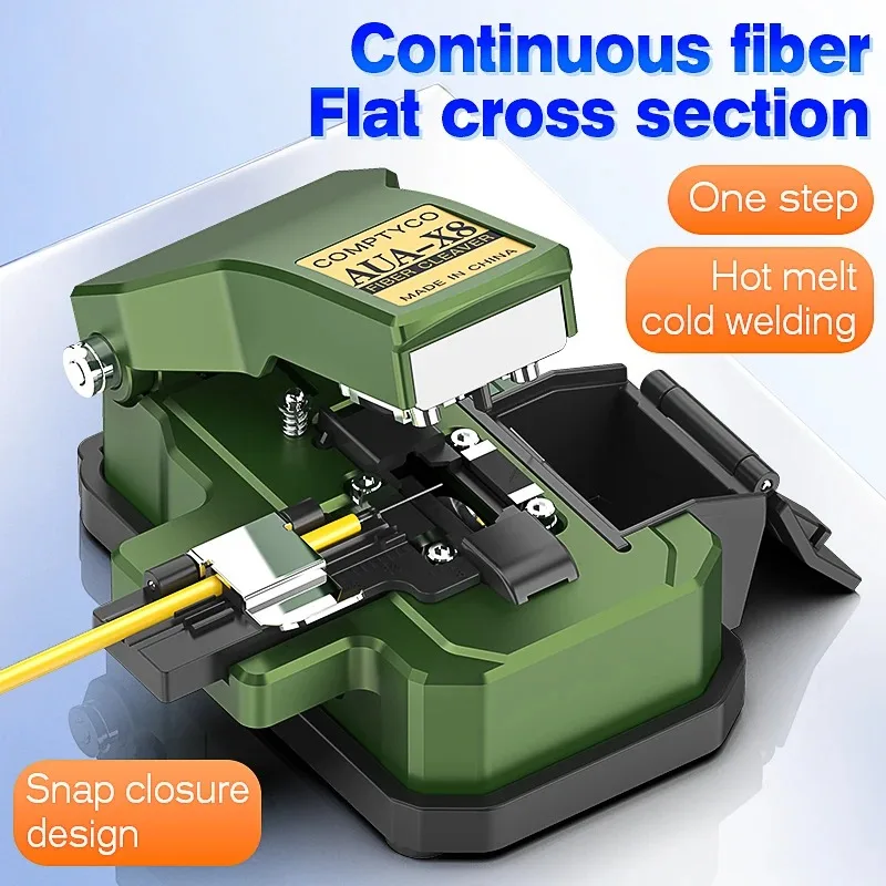 One Step Fiber Cleaver AUA-X8 Fiber Optic Cutter Tool FTTH Optical Fiber Fusion Splicing/Cold Splicing Cutting Knife
One Step Fiber Cleaver AUA-X8 Fiber Optic Cutter Tool FTTH Optical Fiber Fusion Splicing/Cold Splicing Cutting Knife