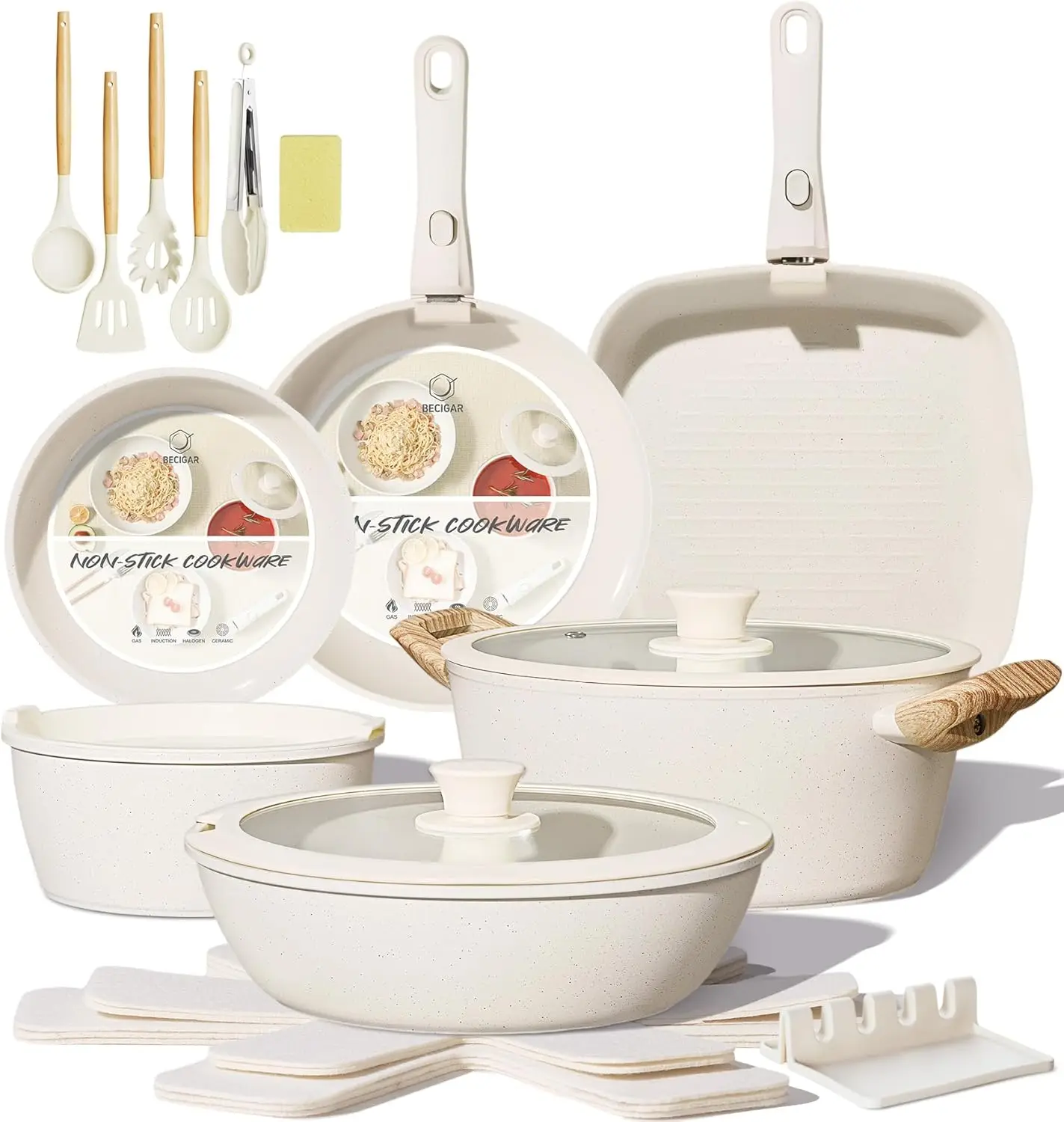 23PCS Ceramic Pots and Pans Set,Nonstick, Removable Handle Pots and Pans Set, Stackable Pan Set, Ceramic Nonstick Pan Non Stick
23PCS Ceramic Pots and Pans Set,Nonstick, Removable Handle Pots and Pans Set, Stackable Pan Set, Ceramic Nonstick Pan Non Stick
