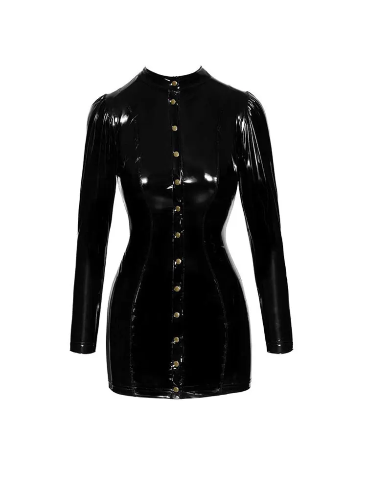 PU Leather Pencil Dresses Women's Elegant Party Dress Sexy Package Hip Exotic Woman Clothing Dance Wear Slim Bodycon Dress
PU Leather Pencil Dresses Women's Elegant Party Dress Sexy Package Hip Exotic Woman Clothing Dance Wear Slim Bodycon Dress
