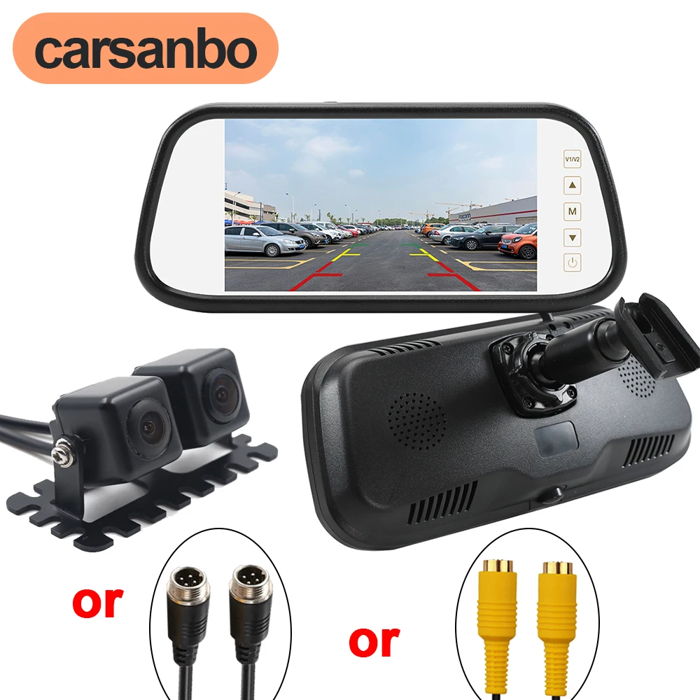 Carsanbo Car Interior Mirror 7" IPS LCD Monitor and Rear View Reversing Camera Support 720P 1080P AHD CVBS 4PIN/RCA Video Input
Carsanbo Car Interior Mirror 7" IPS LCD Monitor and Rear View Reversing Camera Support 720P 1080P AHD CVBS 4PIN/RCA Video Input