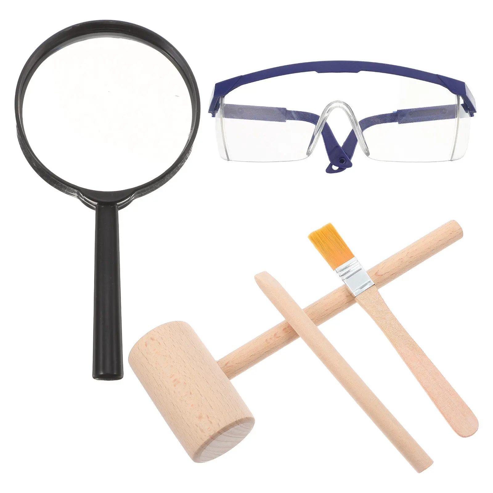 1Set Compact Wooden Hammer and Chisel Set with Brush Magnifier Portable Dinosaur Fossil Dig Kit Archaeological
1Set Compact Wooden Hammer and Chisel Set with Brush Magnifier Portable Dinosaur Fossil Dig Kit Archaeological