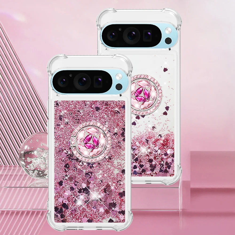 Pixel 9 Pro XL Case Luxury Quicksand Bling Glitter Cases for Google Pixel 9 Pro Shiny Airbag Shockproof With Ring Stand Cover
Pixel 9 Pro XL Case Luxury Quicksand Bling Glitter Cases for Google Pixel 9 Pro Shiny Airbag Shockproof With Ring Stand Cover