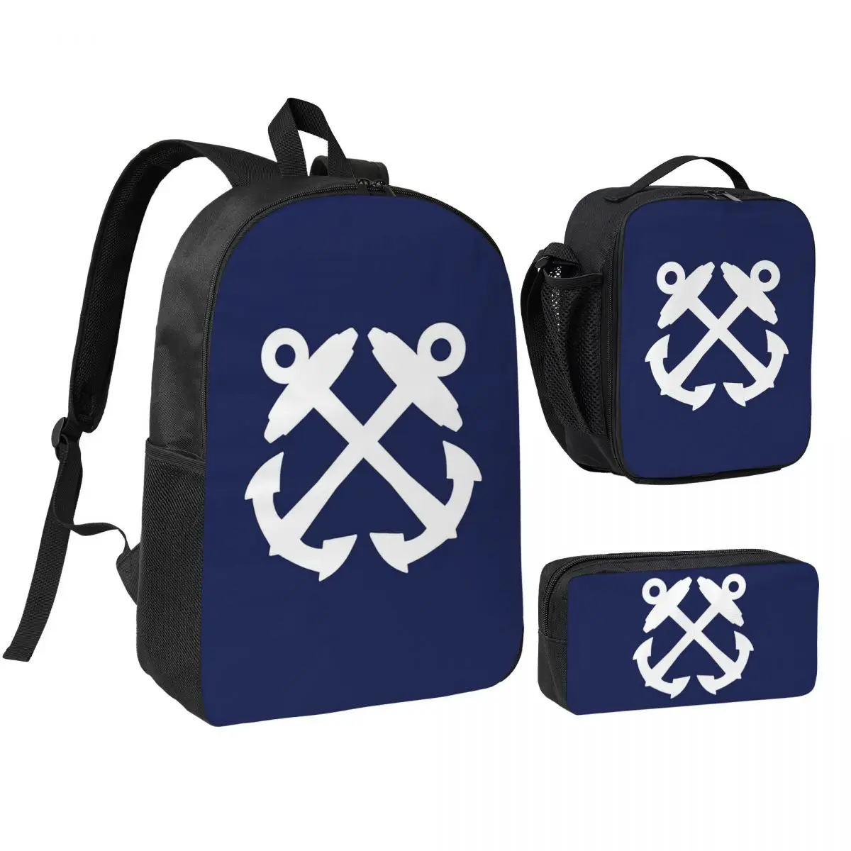 Boatswains Mate Crossed Anchors - White Backpack Student BookBag School Bag Shoulder Bags 3ps Insulated Lunch Bag Pencil Case
Boatswains Mate Crossed Anchors - White Backpack Student BookBag School Bag Shoulder Bags 3ps Insulated Lunch Bag Pencil Case