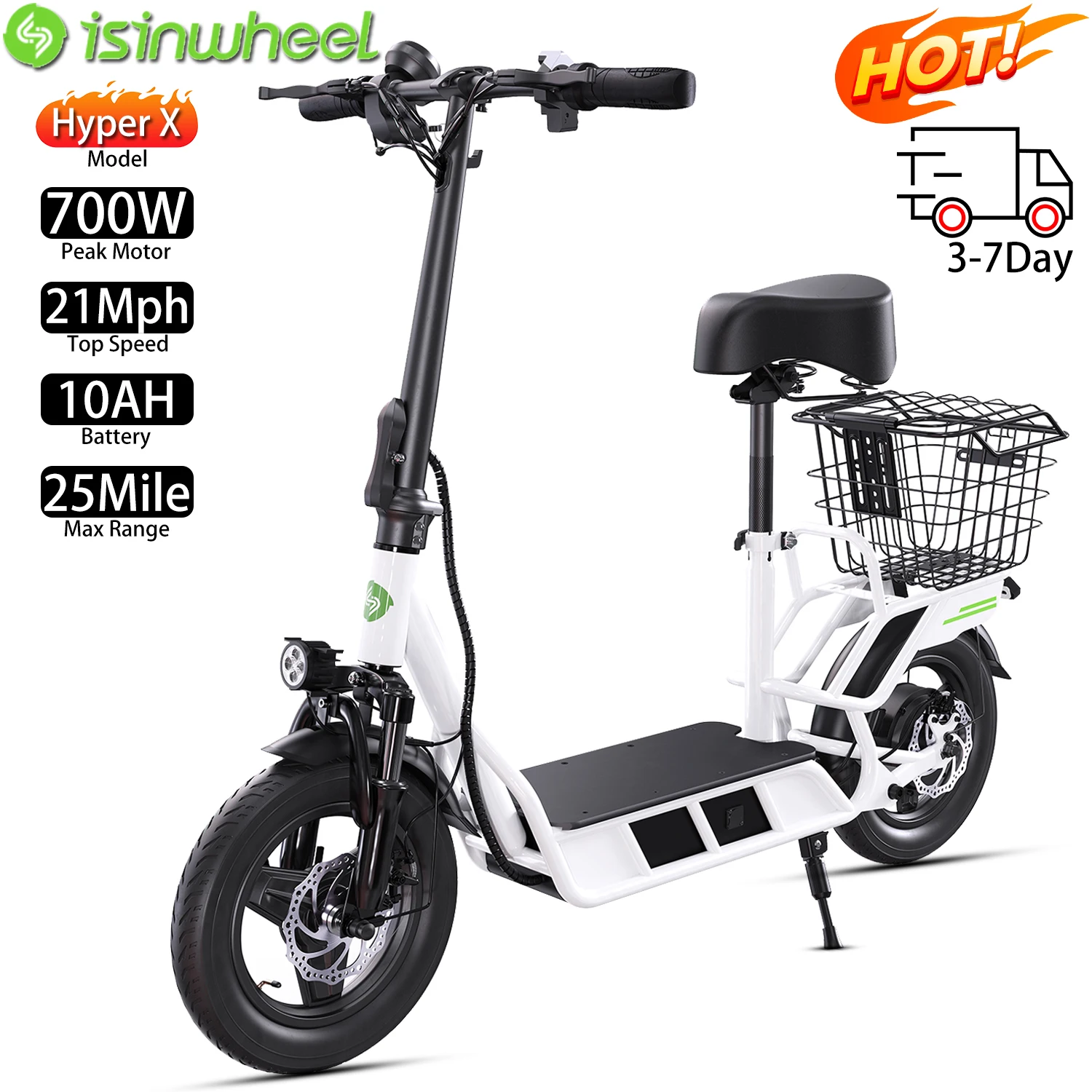 Электрический самокат складной с корзиной 14 дюймов, 700 Вт, пиковый мотор, максимальная скорость Диапазон 21 миль, 48 В, 10 Ач, максимальная нагрузка 25 миль, 120 кг, для взрослых, унисекс
Электрический самокат складной с корзиной 14 дюймов, 700 Вт, пиковый мотор, максимальная скорость Диапазон 21 миль, 48 В, 10 Ач, максимальная нагрузка 25 миль, 120 кг, для взрослых, унисекс