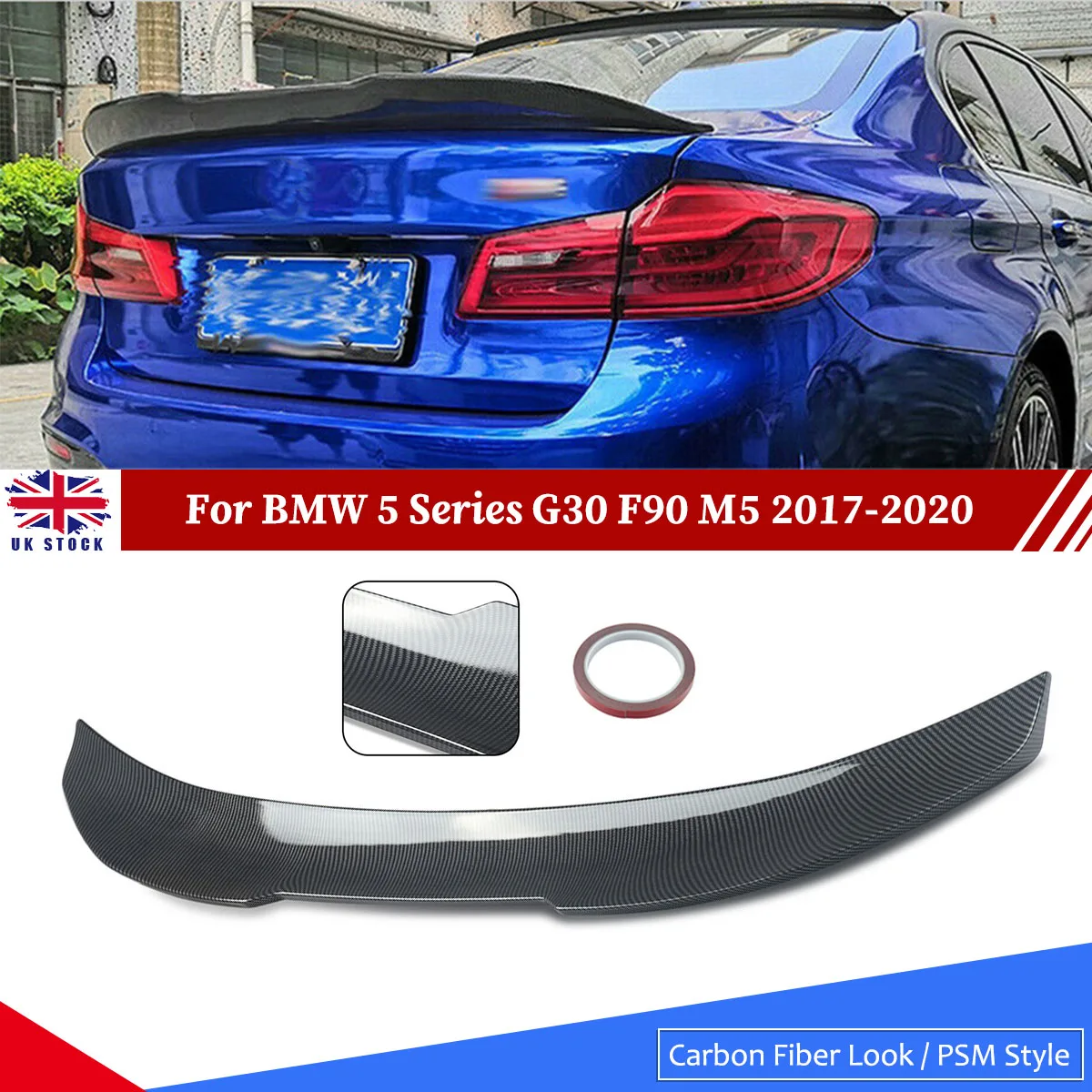 Magickit Rear Tail Wings For 2017-2021 BMW 5-Series G30 G38 PSM-Type Carbon Fiber Look Rear Trunk Spoiler
Magickit Rear Tail Wings For 2017-2021 BMW 5-Series G30 G38 PSM-Type Carbon Fiber Look Rear Trunk Spoiler