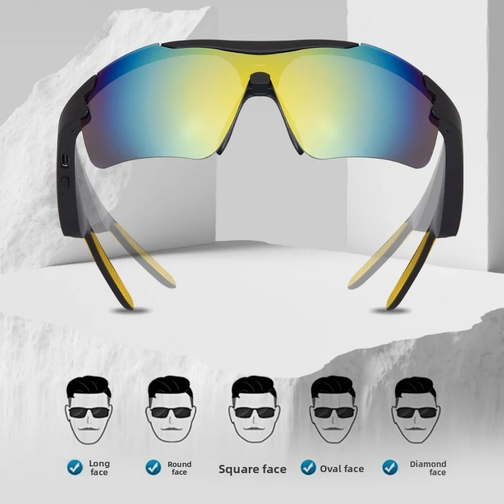 Smart glasses for outdoor cycling, sports protection against wind, with built-in music player and eye protection
Smart glasses for outdoor cycling, sports protection against wind, with built-in music player and eye protection