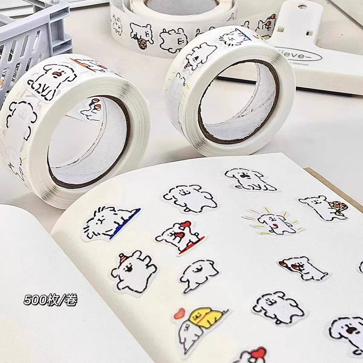 500pcs/Roll Cute Cartoon Line Dog Roll Sticker Creative DIY Graffiti Guitar Notebook Envelope Seal Decals Decorative Toy Sticker
500pcs/Roll Cute Cartoon Line Dog Roll Sticker Creative DIY Graffiti Guitar Notebook Envelope Seal Decals Decorative Toy Sticker