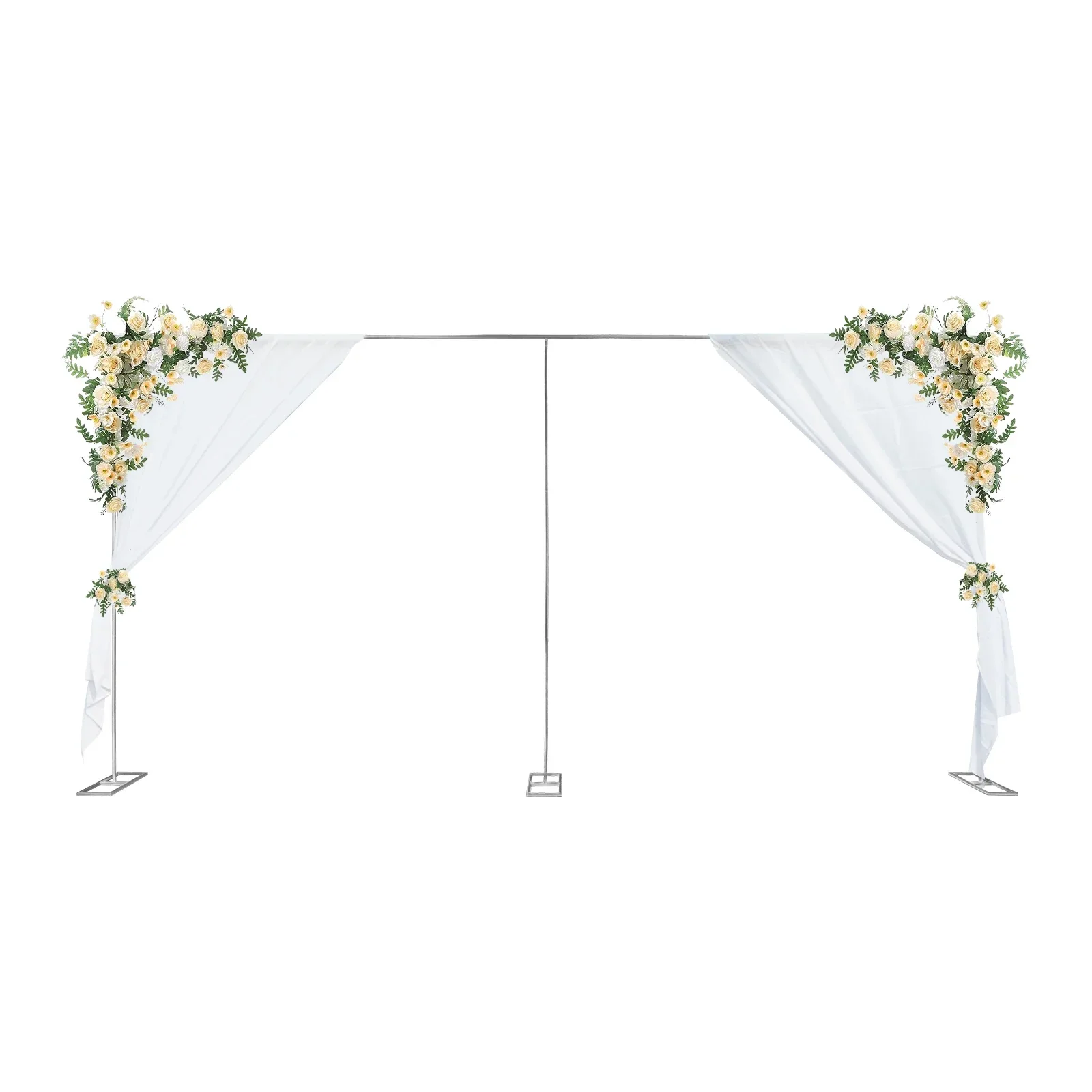 Silver wedding arch stand, adjustable height galvanized iron pipe frame, large 19.79.8ft for weddings, parties, and events
Silver wedding arch stand, adjustable height galvanized iron pipe frame, large 19.79.8ft for weddings, parties, and events
