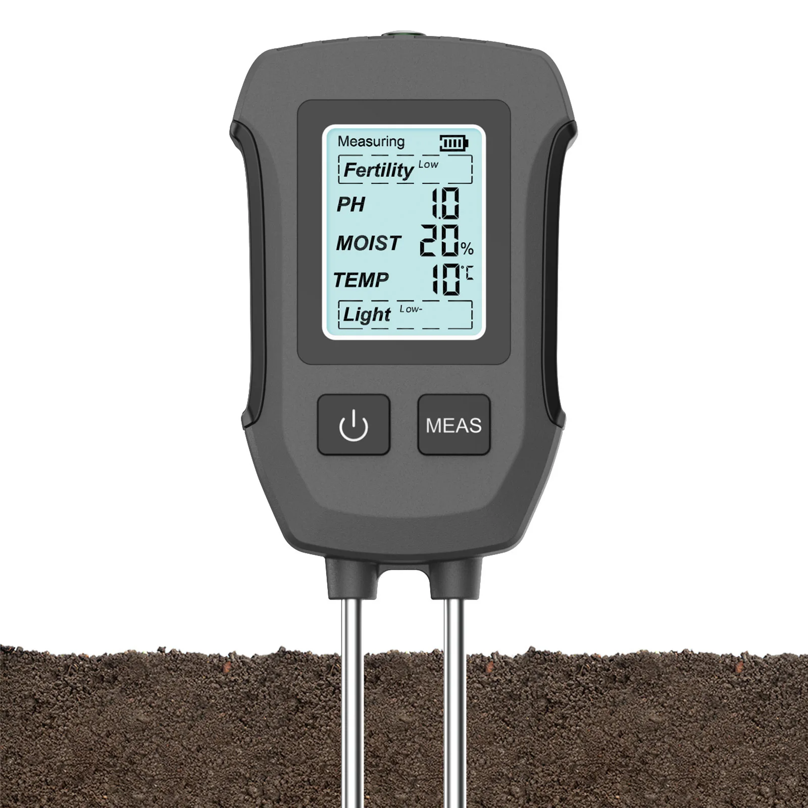 Soil Tester SGS13 Dual-probe High-precision Moisture Meter (with temperature, humidity, pH, fertility and light measurement)
Soil Tester SGS13 Dual-probe High-precision Moisture Meter (with temperature, humidity, pH, fertility and light measurement)