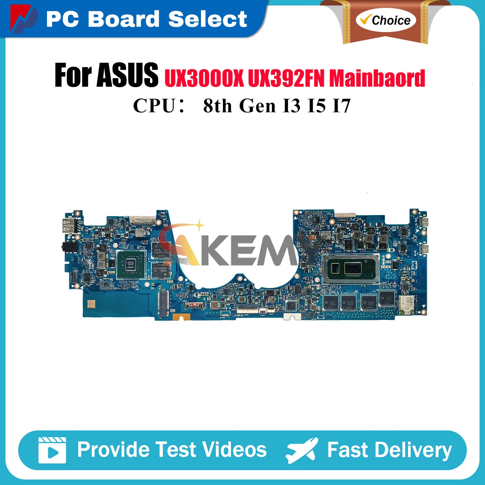 UX392FN Laptop Motherboard For ASUS ZenBook S13 UX392F UX392FN UX3000X Notebook Mainboard With I3 I5 I7 CPU 100% tests OK stk
UX392FN Laptop Motherboard For ASUS ZenBook S13 UX392F UX392FN UX3000X Notebook Mainboard With I3 I5 I7 CPU 100% tests OK stk