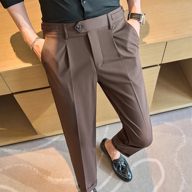 2024 Spring Summer Bamboo Fiber Fabric Suit Pants for Men Fashion Slim Fit Casual Business Trousers Men Ankle Length Pants
2024 Spring Summer Bamboo Fiber Fabric Suit Pants for Men Fashion Slim Fit Casual Business Trousers Men Ankle Length Pants