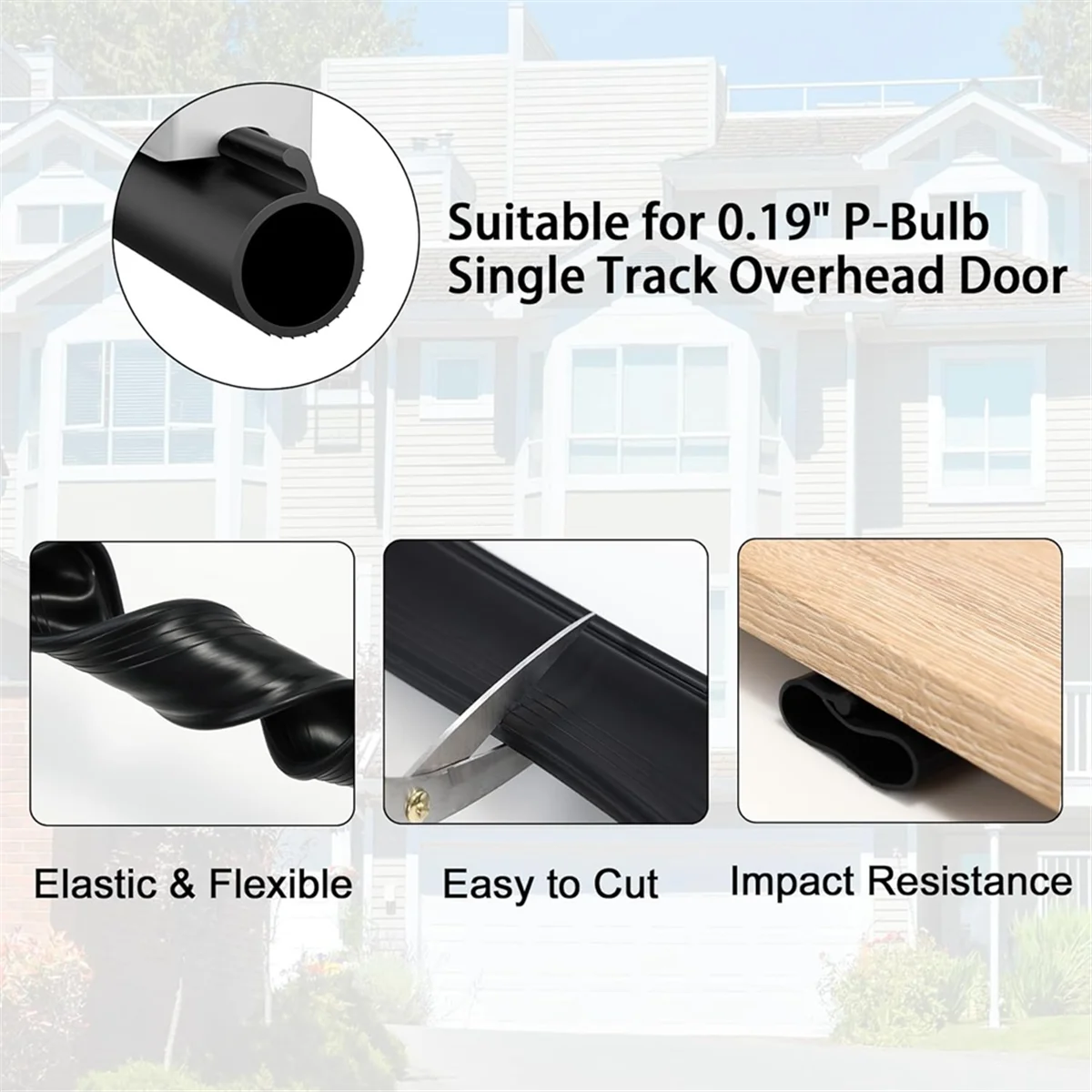 ABNJ Garage Door Bottom 0.19inch P-Bulb Seal Strip, Replacement Rubber Weather Stripping, for Single Slot Overhead Door
ABNJ Garage Door Bottom 0.19inch P-Bulb Seal Strip, Replacement Rubber Weather Stripping, for Single Slot Overhead Door