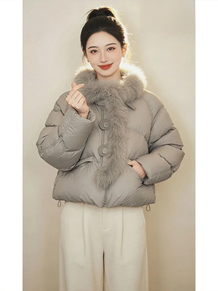 Зимнее пальто Thiened из хлопка с большим меховым воротником, модный дизайн, корейский стиль, для повседневной носки
Зимнее пальто Thiened из хлопка с большим меховым воротником, модный дизайн, корейский стиль, для повседневной носки