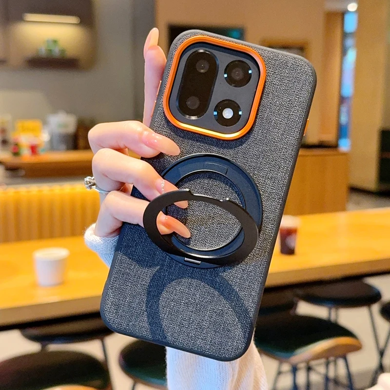 Fabric Cloth Texture Wireless Charging Magnetic Rotate Kickstand Phone Case For Oneplus 15 One Plus 15R ACE6, Slim Matte Cover
Fabric Cloth Texture Wireless Charging Magnetic Rotate Kickstand Phone Case For Oneplus 15 One Plus 15R ACE6, Slim Matte Cover