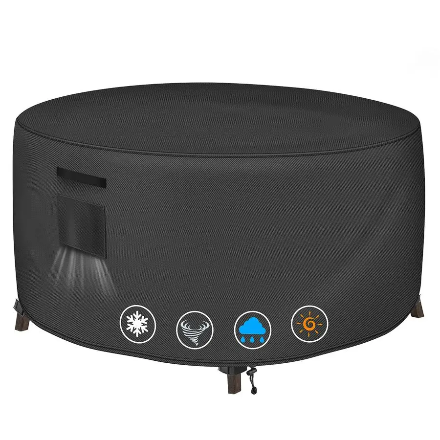 Patio Table Cover, Outdoor Table Covers Waterproof, UV Resistant Outdoor Lawn Patio Furniture Covers, 72 DIA x 28 H
Patio Table Cover, Outdoor Table Covers Waterproof, UV Resistant Outdoor Lawn Patio Furniture Covers, 72 DIA x 28 H