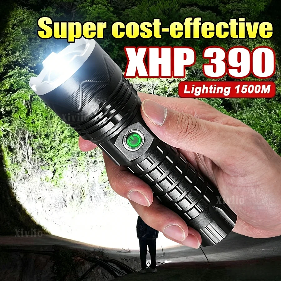 Most Powerful XHP390 Flashlight Rechargeable Portable Torch Telescopic Zoom Tactical Lantern Emergency Hiking Camping Flashlight
Most Powerful XHP390 Flashlight Rechargeable Portable Torch Telescopic Zoom Tactical Lantern Emergency Hiking Camping Flashlight