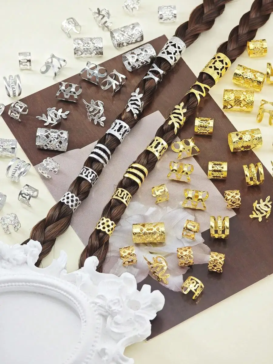 70Pcs Alloy Hair Accessories Set For Braids Ponytails Women Adjustable Multi Style Hair Ties Clips Beads
70Pcs Alloy Hair Accessories Set For Braids Ponytails Women Adjustable Multi Style Hair Ties Clips Beads