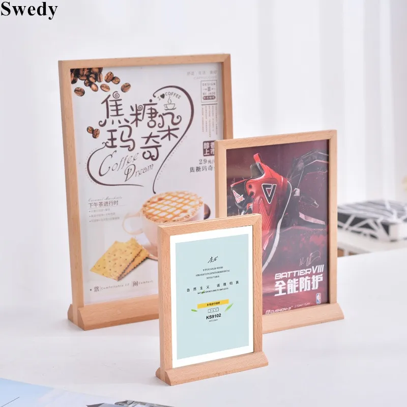 A6 105x148mm Double Side Wood Photo Picture Poster Frame Menu Paper Price Label Holder Acrylic Sign Holder Display Stand
A6 105x148mm Double Side Wood Photo Picture Poster Frame Menu Paper Price Label Holder Acrylic Sign Holder Display Stand