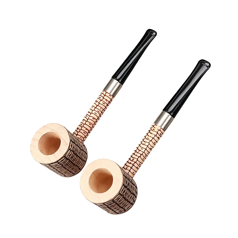Corn Grain Straight Solid Wood Pipe, 3mm Flue Metal Hoop, Resin Mouthpiece, Handheld Qinggang Wood Pipe
Corn Grain Straight Solid Wood Pipe, 3mm Flue Metal Hoop, Resin Mouthpiece, Handheld Qinggang Wood Pipe