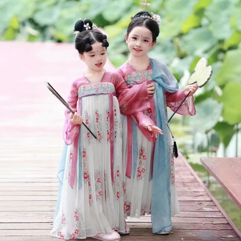 Chinese Court Style Traditional Hanfu Dresses Children Princess Costume Kids Party Vestido Baby Girls Fairy Perform Dress
Chinese Court Style Traditional Hanfu Dresses Children Princess Costume Kids Party Vestido Baby Girls Fairy Perform Dress