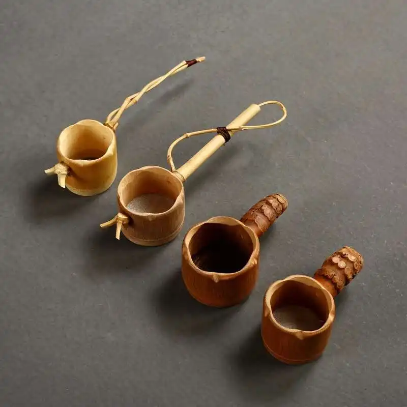 Vintage bamboo root perforated old bamboo creative tea filter funnel, bamboo woven mesh filter Kung Fu tea set accessories
Vintage bamboo root perforated old bamboo creative tea filter funnel, bamboo woven mesh filter Kung Fu tea set accessories
