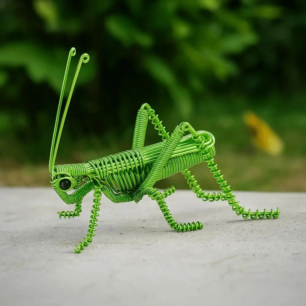 Handmade Ornaments Aluminium Wire Grasshopper Craft Home Decor Lightweight Simulation Insect Statue Modern Style Handicrafts
Handmade Ornaments Aluminium Wire Grasshopper Craft Home Decor Lightweight Simulation Insect Statue Modern Style Handicrafts