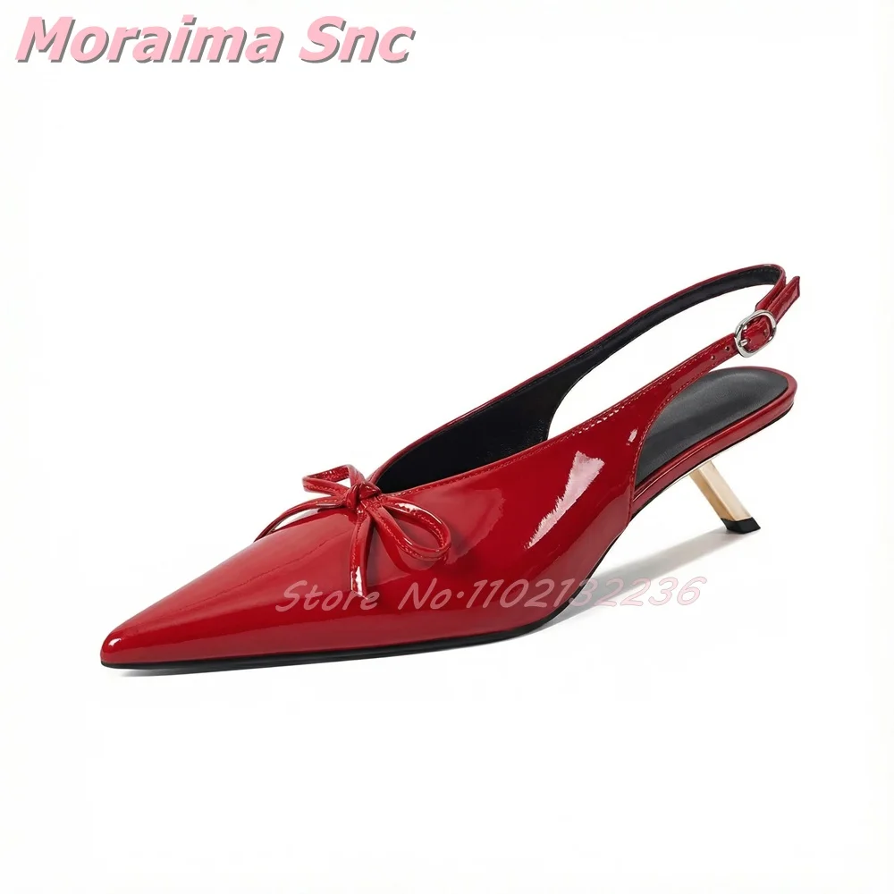 Patent Leather Butterfly Knot Sandals Pointed Toe Strange Thin High Heel Slingback Sexy Fashion Women Dress Shoes Summer 2026
Patent Leather Butterfly Knot Sandals Pointed Toe Strange Thin High Heel Slingback Sexy Fashion Women Dress Shoes Summer 2026