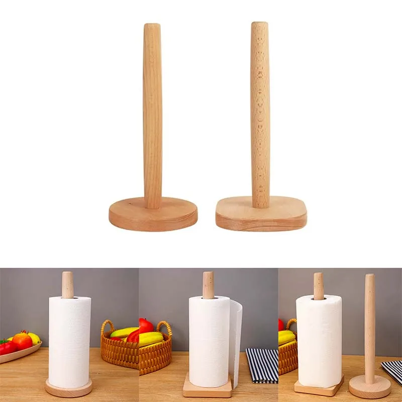 Wooden Paper Towel Holder with Stable Base Moisture-proof Toilet Paper Dispenser Non-Slip Kitchen Roll Paper Holder Storage Rack 
Wooden Paper Towel Holder with Stable Base Moisture-proof Toilet Paper Dispenser Non-Slip Kitchen Roll Paper Holder Storage Rack