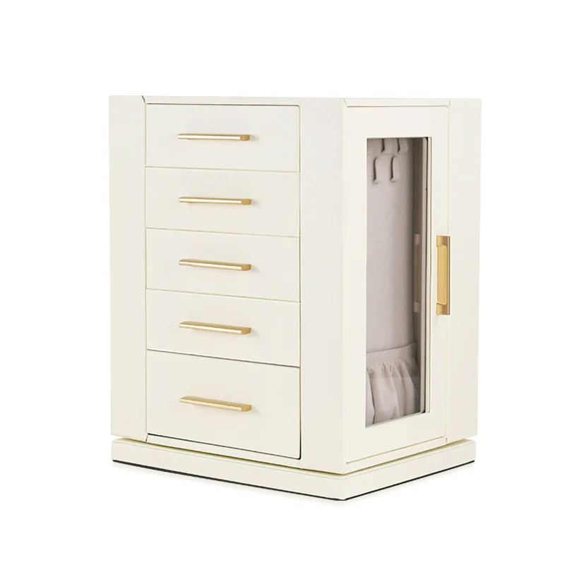 Rotating Jewelry Box Large Jeweler Organizer for Women Storage Boxes Leather Earring Necklace Display Stand Ring Holder Storage
Rotating Jewelry Box Large Jeweler Organizer for Women Storage Boxes Leather Earring Necklace Display Stand Ring Holder Storage