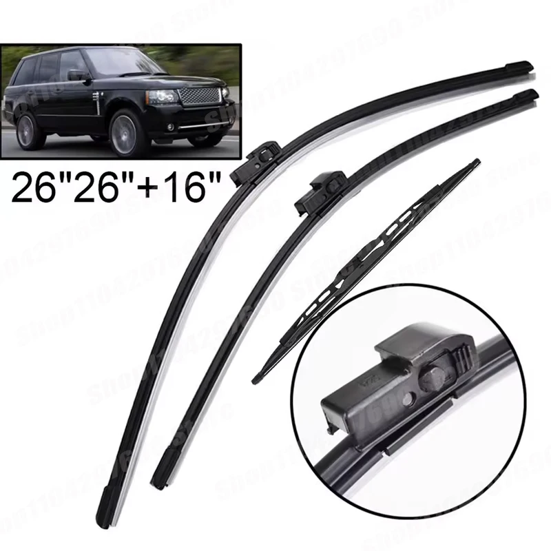 Wiper Front & Rear Wiper Blades Set For Range Rover L322 Vogue HSE 2002 - 2012 Windshield Windscreen Window 26"+26"+16"
Wiper Front & Rear Wiper Blades Set For Range Rover L322 Vogue HSE 2002 - 2012 Windshield Windscreen Window 26"+26"+16"