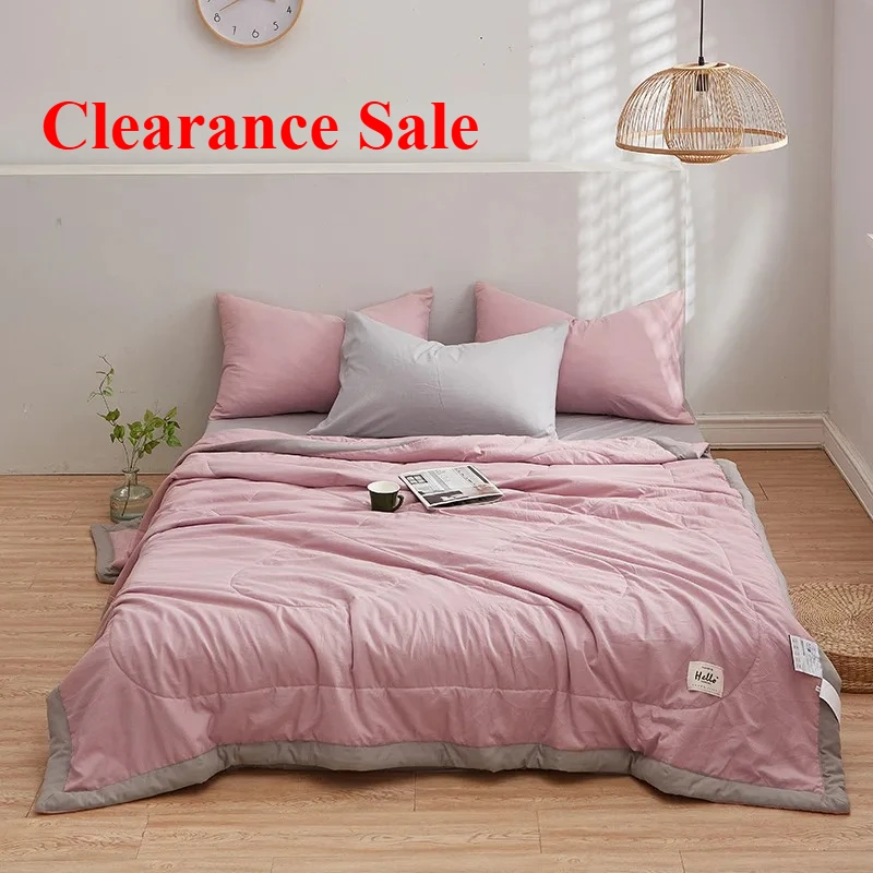 New Japanese washed cotton summer cool quilt solid color air conditioner quilt single double summer thin quilt
New Japanese washed cotton summer cool quilt solid color air conditioner quilt single double summer thin quilt