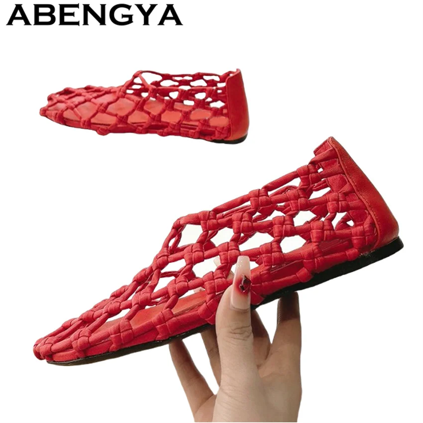 ABENGYA Round Toe Mesh Hollow Flat Shoes Women Black White Red Fishing Designer loafers Shoes Summer Breathable Walk Shoes Women
ABENGYA Round Toe Mesh Hollow Flat Shoes Women Black White Red Fishing Designer loafers Shoes Summer Breathable Walk Shoes Women