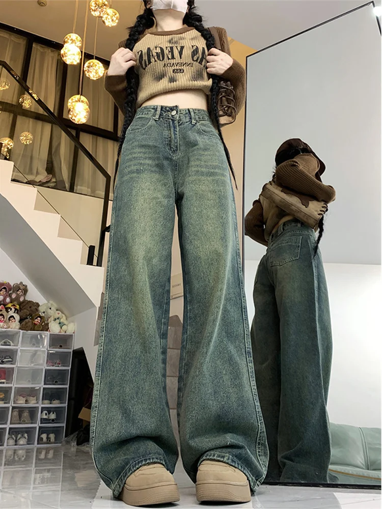 Выцветшие широкие джинсы в стиле ретро, женские свободные узкие прямые брюки с высокой талией в пол, хлопковые эластичные джинсовые брюки, весна 2026
Выцветшие широкие джинсы в стиле ретро, женские свободные узкие прямые брюки с высокой талией в пол, хлопковые эластичные джинсовые брюки, весна 2026