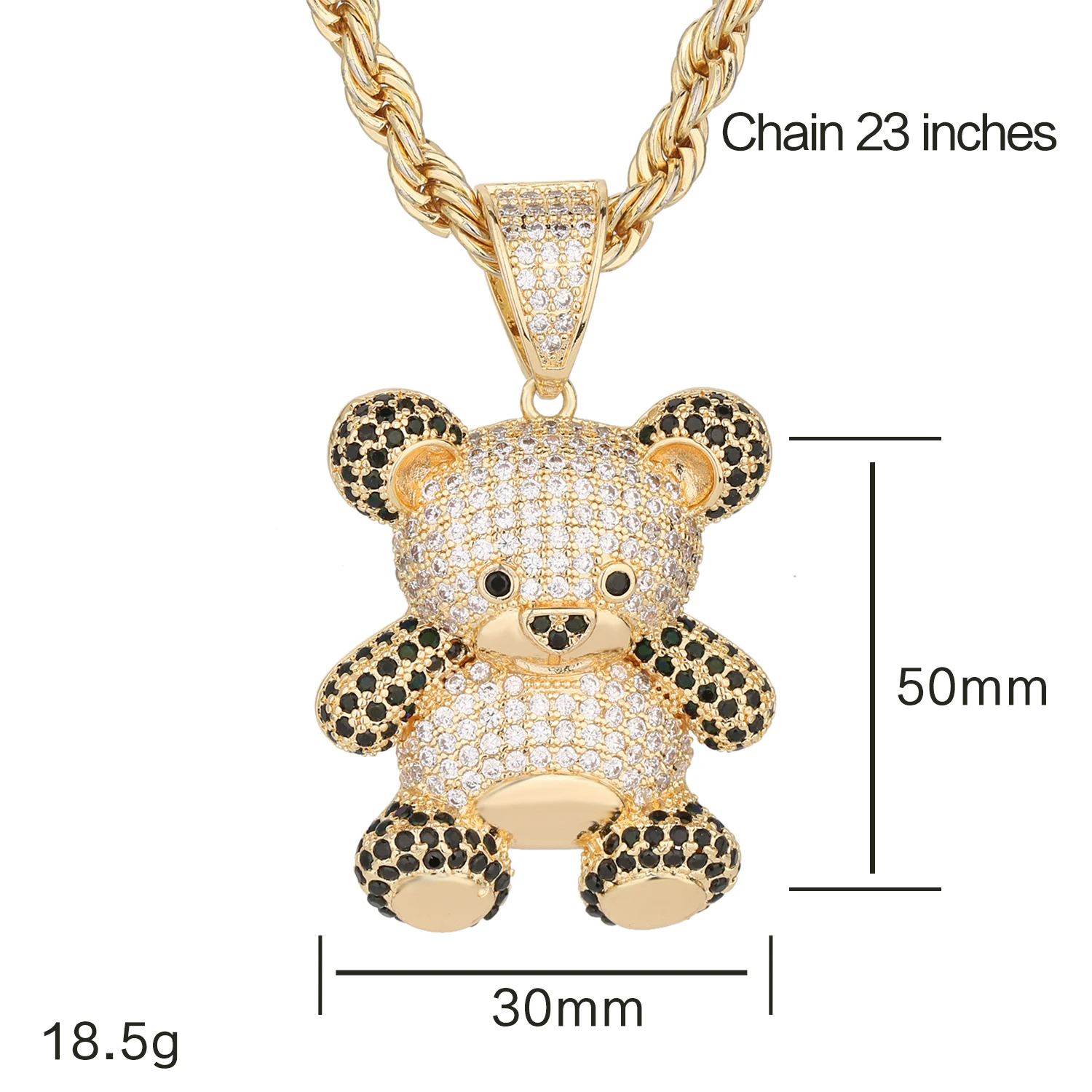 New Original Teddy Bear Hip Hop Pop Pendant Premium Copper Bear Necklace Jewelry Unisex Jewelry
New Original Teddy Bear Hip Hop Pop Pendant Premium Copper Bear Necklace Jewelry Unisex Jewelry